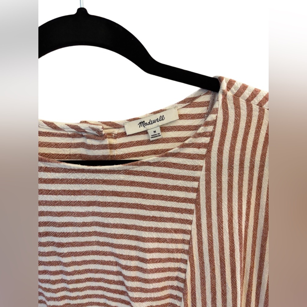 Madewell G5305 Rust White Stripe Play Button Back… - image 7